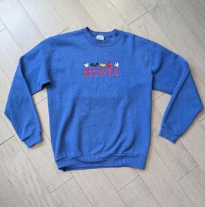 Vintage Blue Mickey Mouse crew sweatshirt size kids XL or women XS